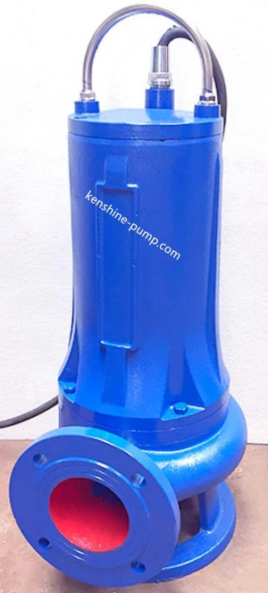WQAS Submersible sewage pump with semi-open spiral cutting impeller