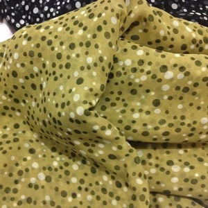 polka dot printed silk georgette fabric