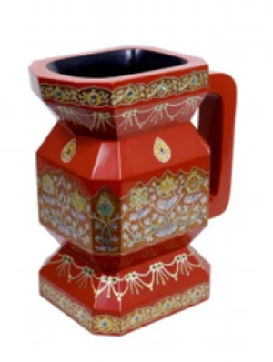 "Tibetan Qiang Wind" was reborn as a lacquer art jar (Tibetan Style)