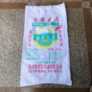 Durable 50kg rice packaging bag for grain storage