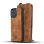 Pouch Magnetic Detachable Leather Wallet Case