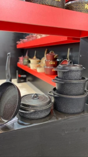 Die Casting Aluminum Cookware Set 9 Picies For Turkey