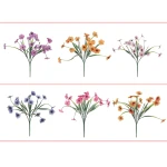 Artificial Violet Flowers Outdoor UV Resistant PE & Silk Floral Arrangement for Landscaping & Soft Furnishing