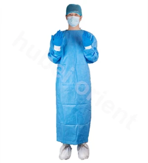Steriled Knitted Cuffs Disposable SMS Surgical Gown