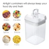 0.8L Food Storage Containers Airtight Storage Clear Plastic with Easy Snap Lock Lids, Heavy Duty BPA Free Plastic