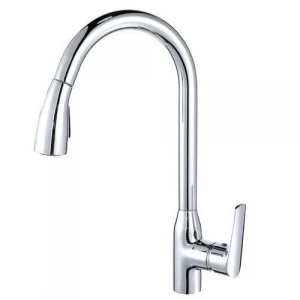 Contemporary Single Handle Kitchen Faucet (Pull-Out)