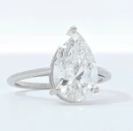 Pear Shaped Lab-grown diamond Ring