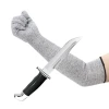Cut Resistant Gloves ANSI A5, Food Grade HPPE, Uncoated, 45CM Cut-resistant Armguard, ODM