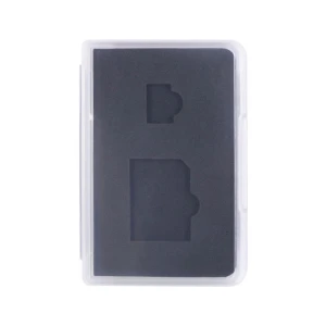 WEISHENG Muanfactuer 2-SD Card Case Plastic Memory Card Holder TF SDHC Card Box with Black Foam
