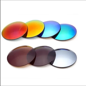 tinted sunglasses single vision 1.49/1.56/1.61/1.67 hc hmc REVO  optical lens wholesaler  eyeglasses
