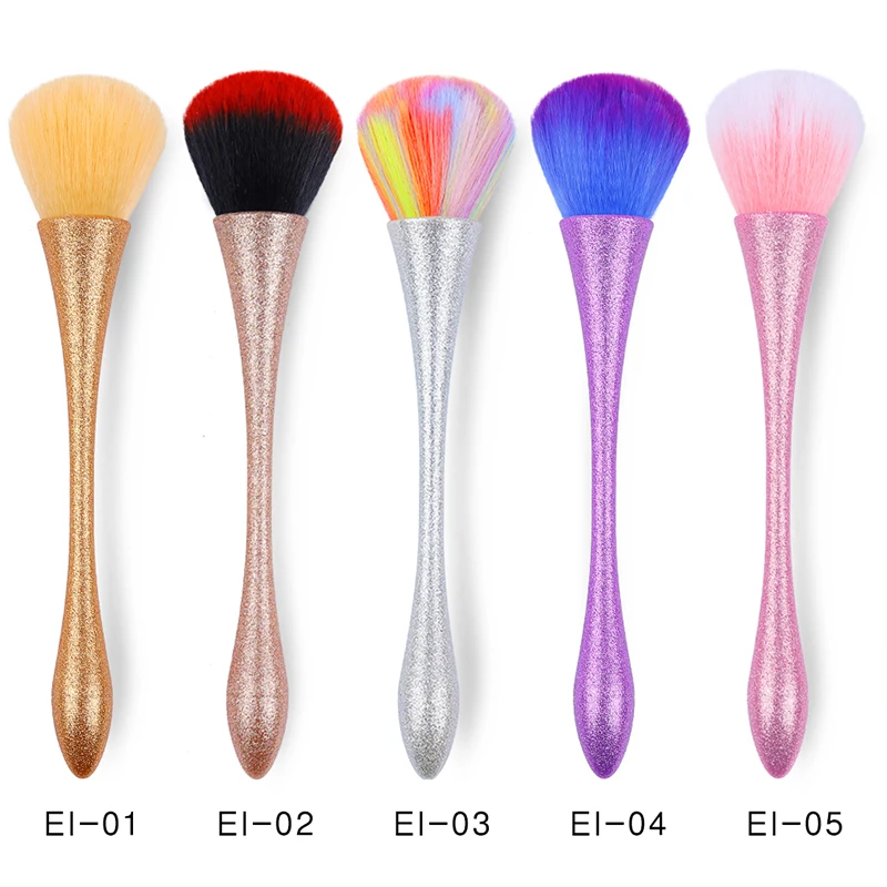 1 Pcs Colorful Cleaning Remove Dust Powder Nail Art Manicure Soft Nail Brush