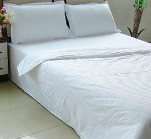 100% cotton hospital bed sheet weight 300TC white color