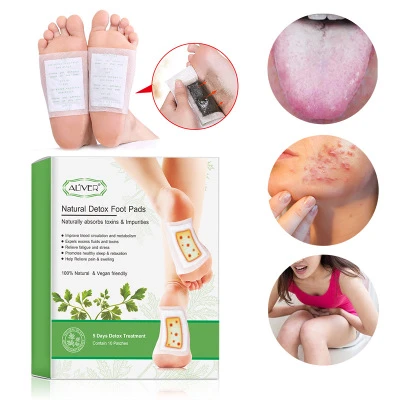 100% Natural Chinese Herbal Detox Foot Patch with Adhesive Herb Detox Foot Patch Chinese Herb Foot Detox Pad