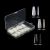 Import 100 Pcs/Box UV Gel Full Cover Acrylic Clear White Natural  False Nail Ballerina Coffin Nail Tips from China