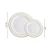 Import 100 Piece Wholesale Wedding Dinner Gold Disposable Plastic Dish Plates Sets Dinnerware from China