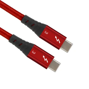 100w fast charging 10/20/40Gbps usb 3.2 Cable thunderbolt 3 type c to type c cable with nylon braided for MacBook