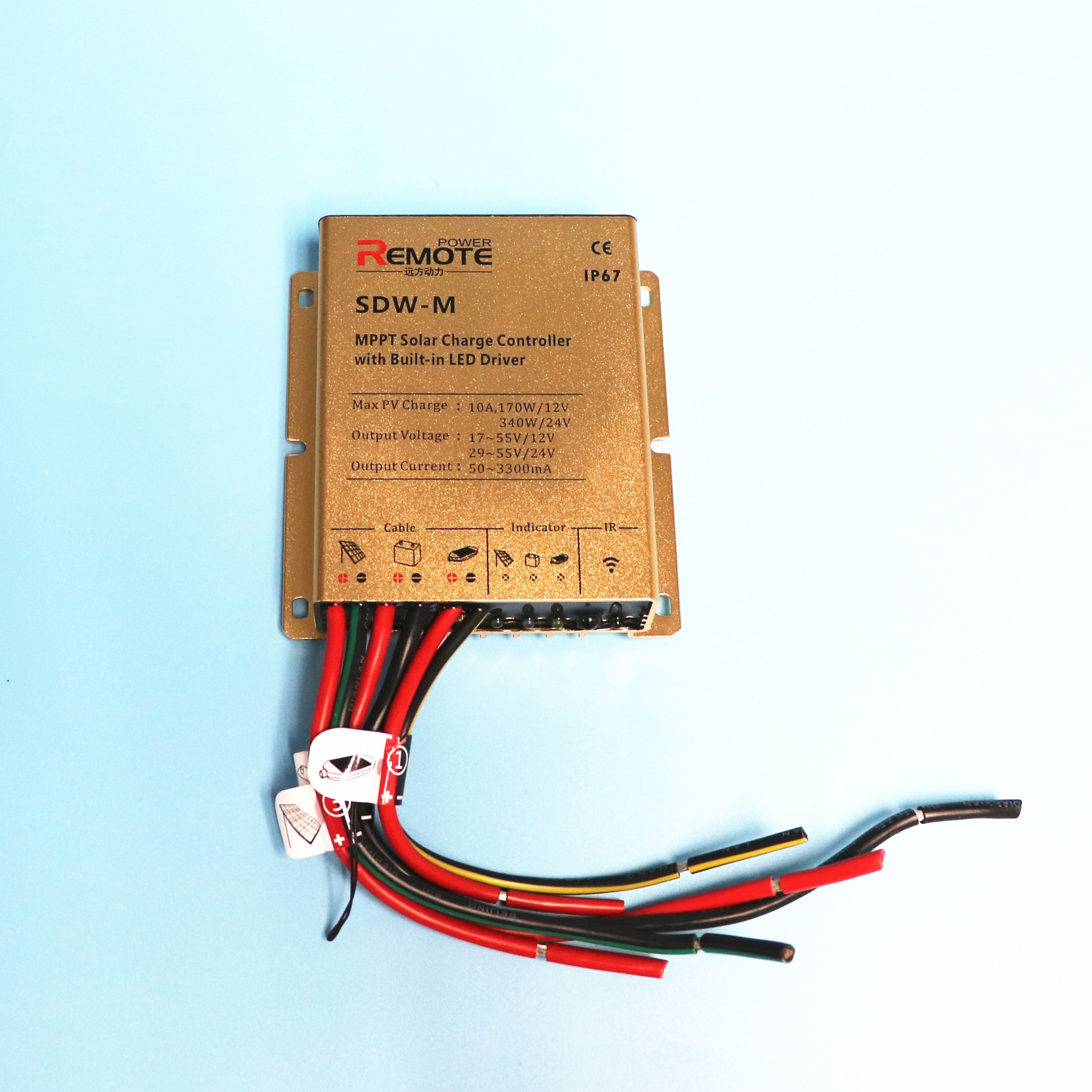 100W MPPT  waterproof  outdoor solar battery regulator charger controller for led street light 100V