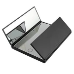 10X Magnification Portable Rechargeable Trifold Led Light Touch Control Makeup Mirror