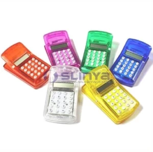 12 Custom Color Plastic novelty gift Mini clip calculator