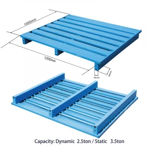 1200 x 1000 Heavy Duty Forklift Galvanized Iron Steel Metal Stackable Rack Pallets for Warehouse