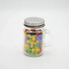 120ml mini glass spice storage bottle with silver holey lid/ glass spice shaker