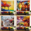 130*150cm Abstract Art Tapestry Decorative 100% Polyester Wall Hanging Decor Bedspread Cover Sunset Printed Tapestry