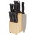 Import 14 Piece Kitchen Knife Set with High Carbon Stainless Steel Blades and Pine Wood Block from China