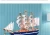 Import 14/18cm home nautical decoration crafts wholesale wooden sailing ship model boat for living room from China