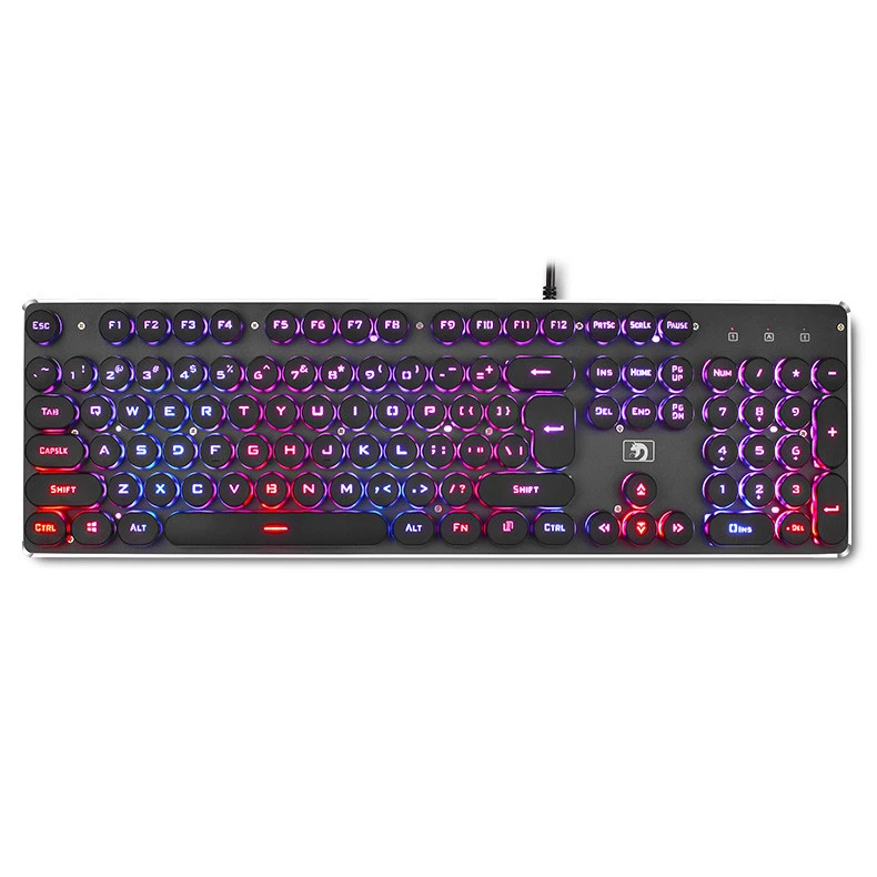 15 Kinds Lighting Gaming Keyboard Gamer Mechanical Feeling Keyboard Steampunk RGB Keyboards with Backlight B0027