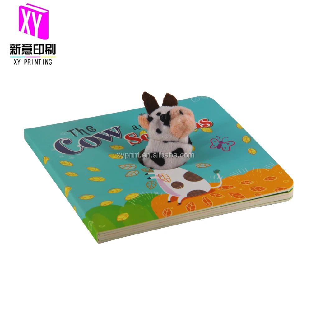 (152 x 152 mm)Finger Puppet Books Print, Finger Puppet with Swen Eyes Story Board Book for Kids, 300 C1S X 4,  Round Corners