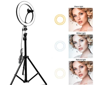 18 inch dimmable full color temperature LED photography ring light selfie stick ring fill light LED Ring Light for phone video