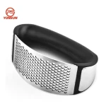 18/0 18/8 Stainless Steel Kitchen Gadget Rocker Garlic Press Crusher Squeezer Garlic Chopper Crusher Mincer With ABS handle