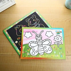 19*26cm Scratch & Sketch Paper Sheets Kids Magic Scratch Art Doodle Pad Painting Card Educational Game Drawing Toys