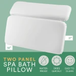 2 Panel Spa Bath Pillow with Suction Cups