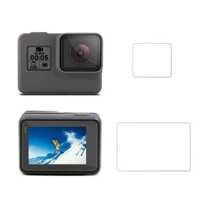 2 pcs Anti-fingerprint LCD Tempered Glass + len cover HD Protector Film for GoPro HERO 7 6 5