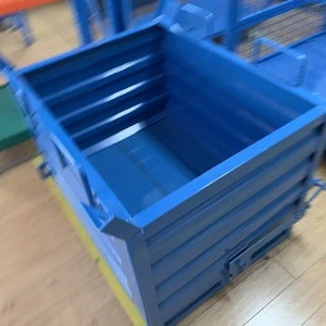 2 side collapside insulated wire mesh storage roller roll container