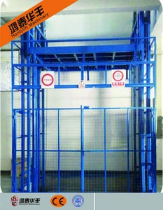 2 t capacity 4 post vertical hydraulic lead rail lift/ elevator