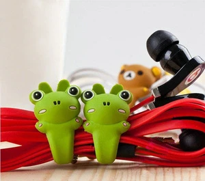 2014 hot Eco-friendly earphone silicone cable winders / pvc cable winder