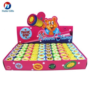 2019 Custom PVC toy face colorful plastic stamps