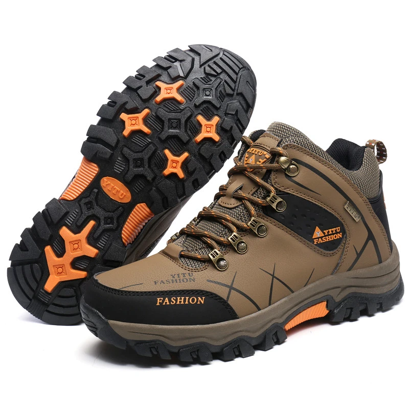 2019 hot selling climbing boots men waterproof hiking shoes