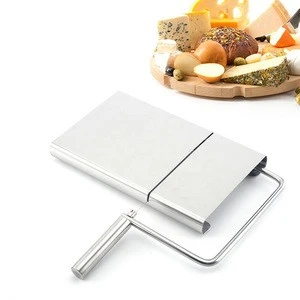 2019 New Creative Kitchen Gadget Butter Cutting Plate Custom Stainless Steel Food Cheese Slicer Cheese Wire Cutter