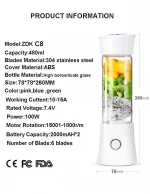 2020 High Speed Chopper Food USB Juicer Portable Rechargeable Mini Blender Price