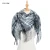 2020 tassel winter classical stripe shawl woman polyester tie dye satin scarf custom