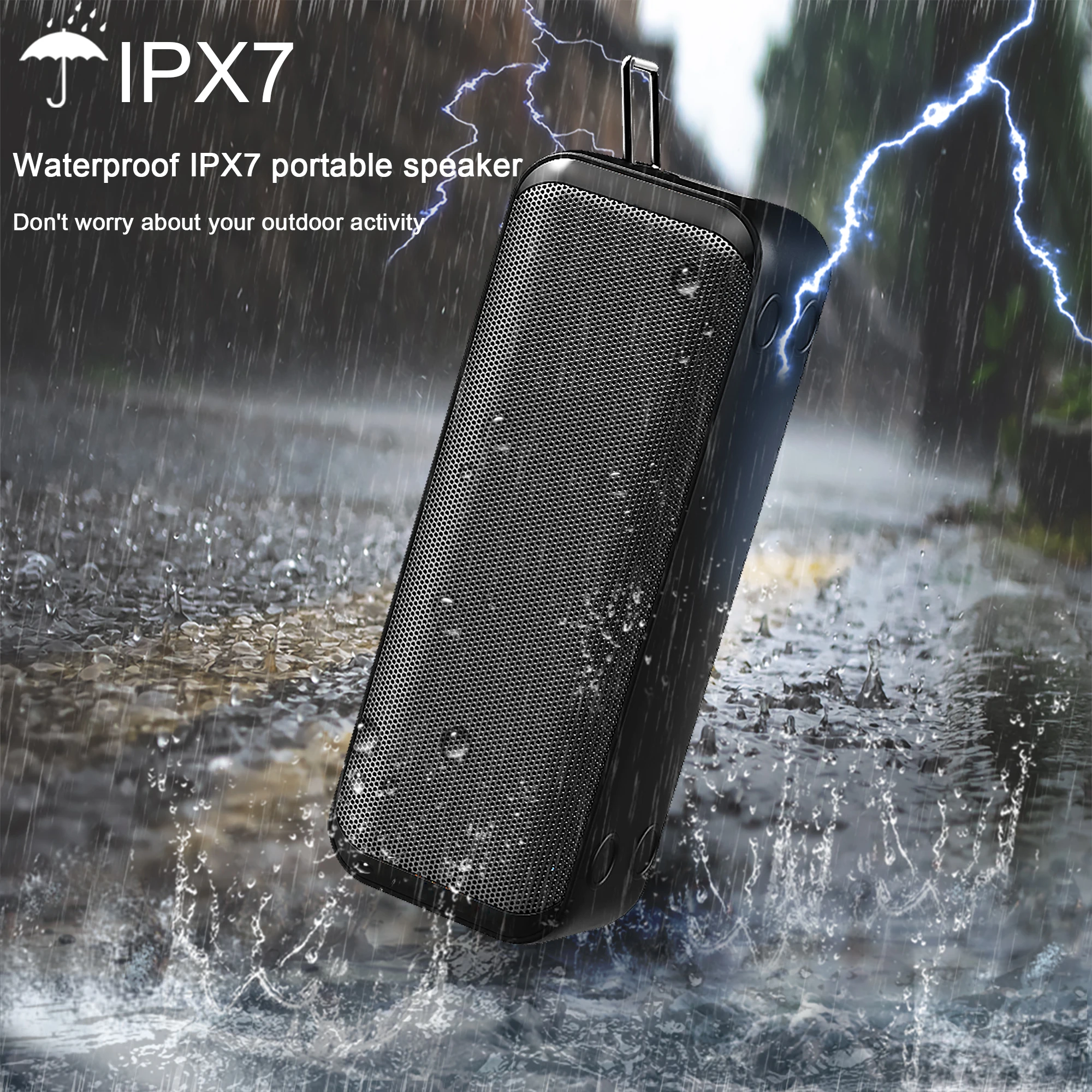 2021 10W oem home bt speaker wireless light loud outdoor portable ipx7 waterproof bathroom shower speaker bulk