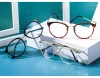 2021 Hot Selling  Cat Eye Round Shape Designer Metal Frame Glasses Retro Unisex River Blue Light Glasses