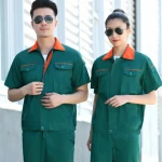 2021 Moisture Wicking Summer Cotton Short Sleeve Workwear Clothes Uniform Factory Workshop