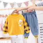 2021 New Style Kids Clothing Long Sleeve 2pcs Factory Direct Sale Casual Toddler Baby Boys Clothes Sets Spring Autumn