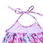 2022 New design summer girls dress flower printing baby milk silk sleeveless dress wholesale