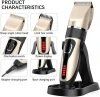 21 Sets Hair Cutting Kit Hair Clippers Professional Cordless Hair Trimmer IPX7 Waterproof Rechargeable LED Display Beard Trimmer