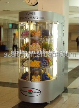 24/32 types of flower vending machine with credit card and note payment with LCD